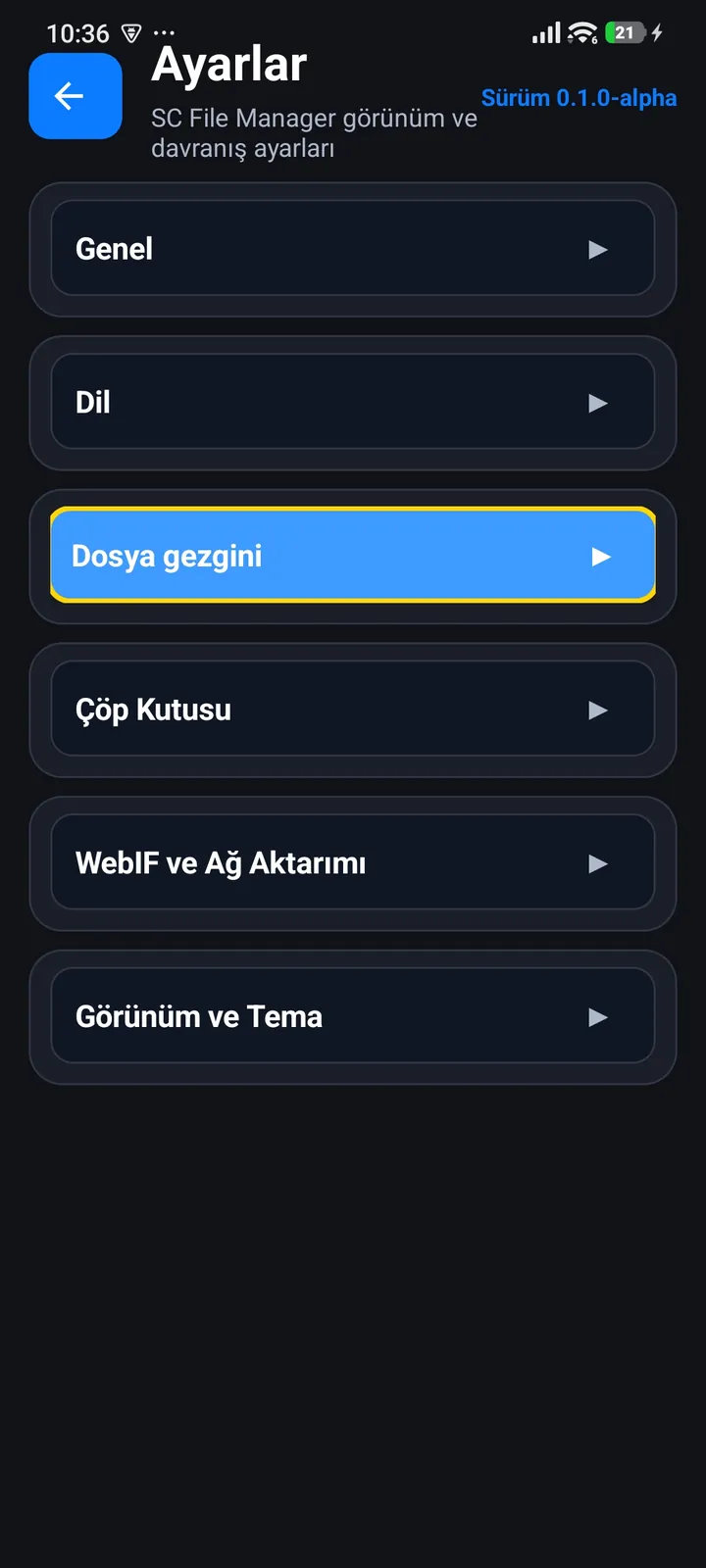 SC File Manager Mobil ekran görüntüsü 1