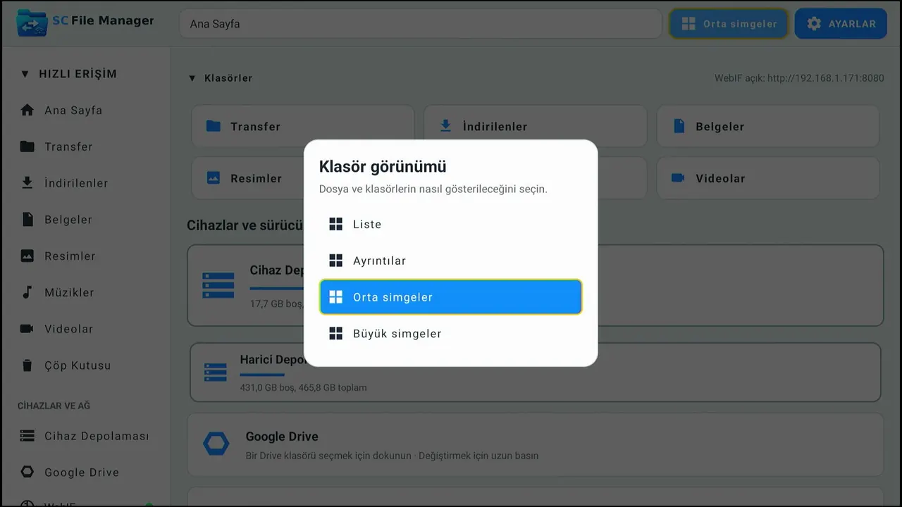 SC File Manager TV ekran görüntüsü 2