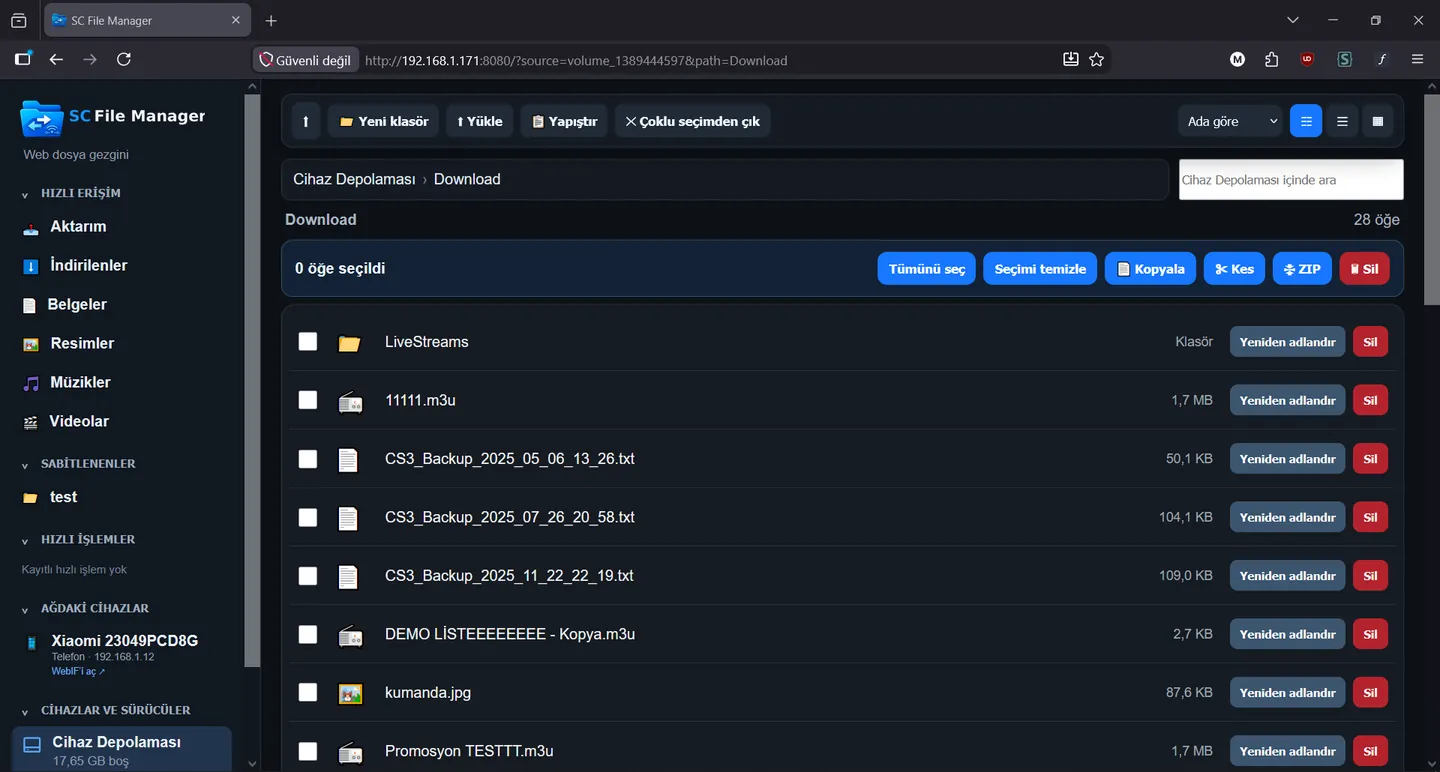 SC File Manager WebIF
